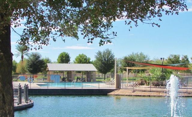 The Villages Pool off Lake